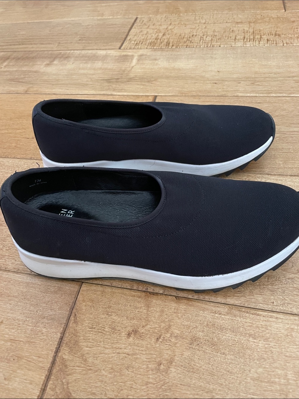 Eileen Fisher Hug stretch mesh Black Slip-On Knit Sneakers